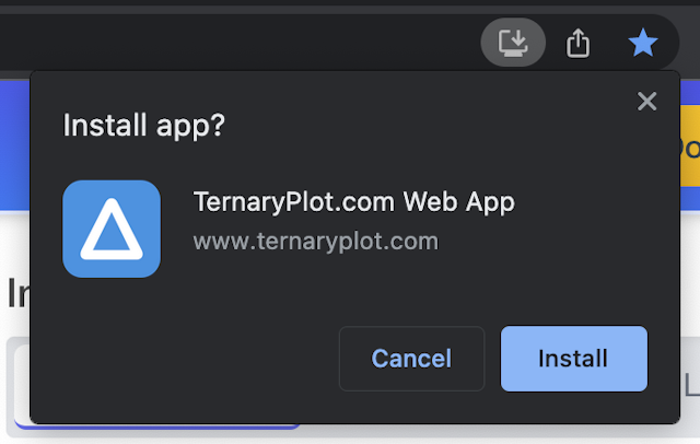 Screenshot of installation prompt in Chrome